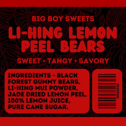 Li-hing lemon peel gummy bears